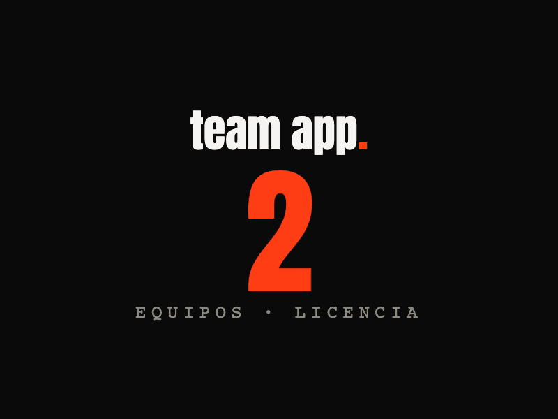 Team App · 2 equipos