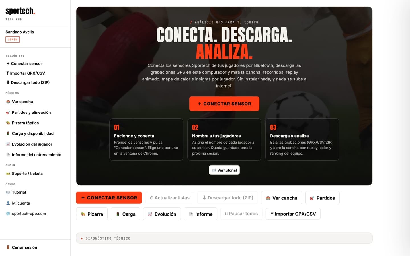 Team Hub — descarga al equipo completo