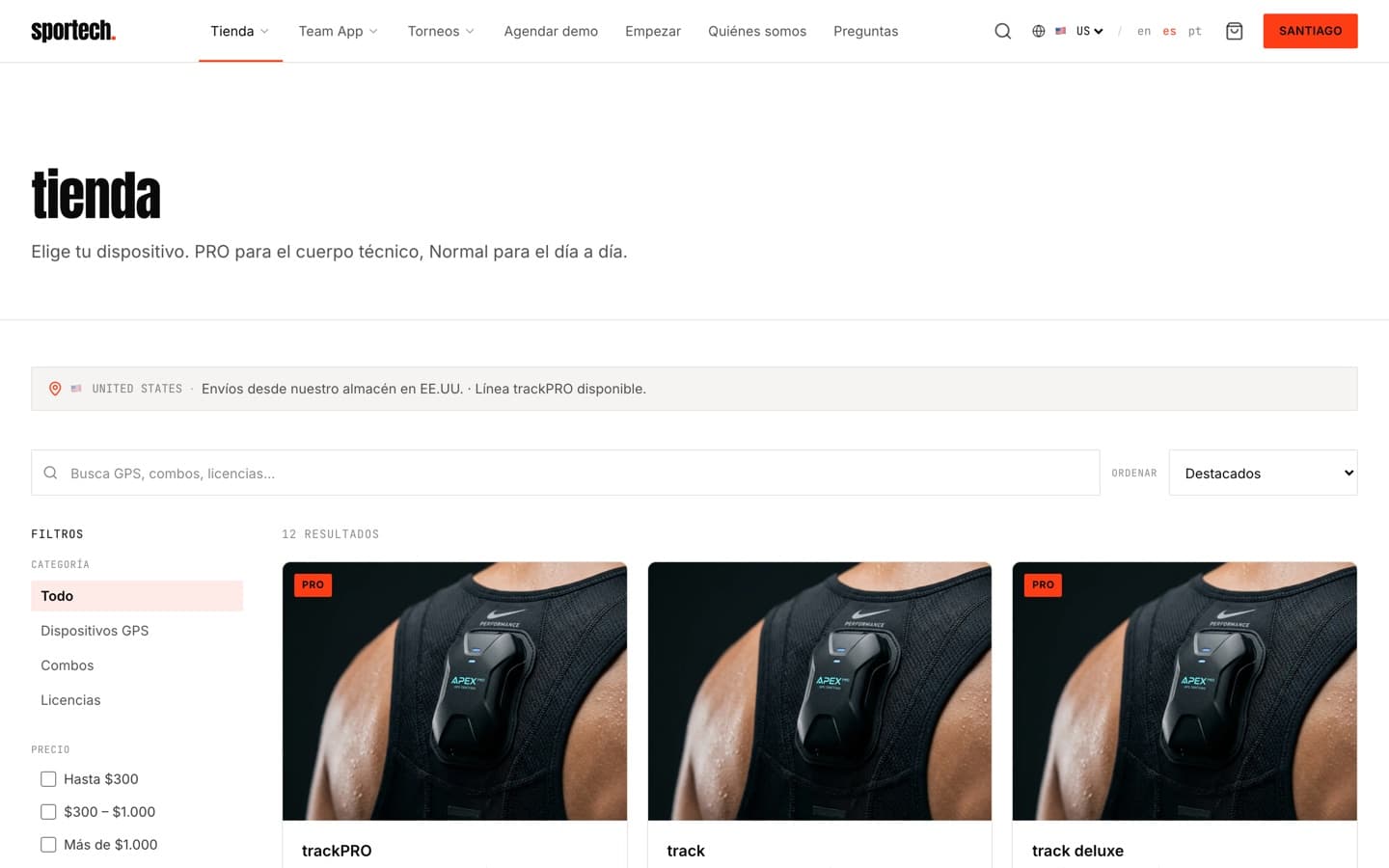 Tienda — compra tu equipo