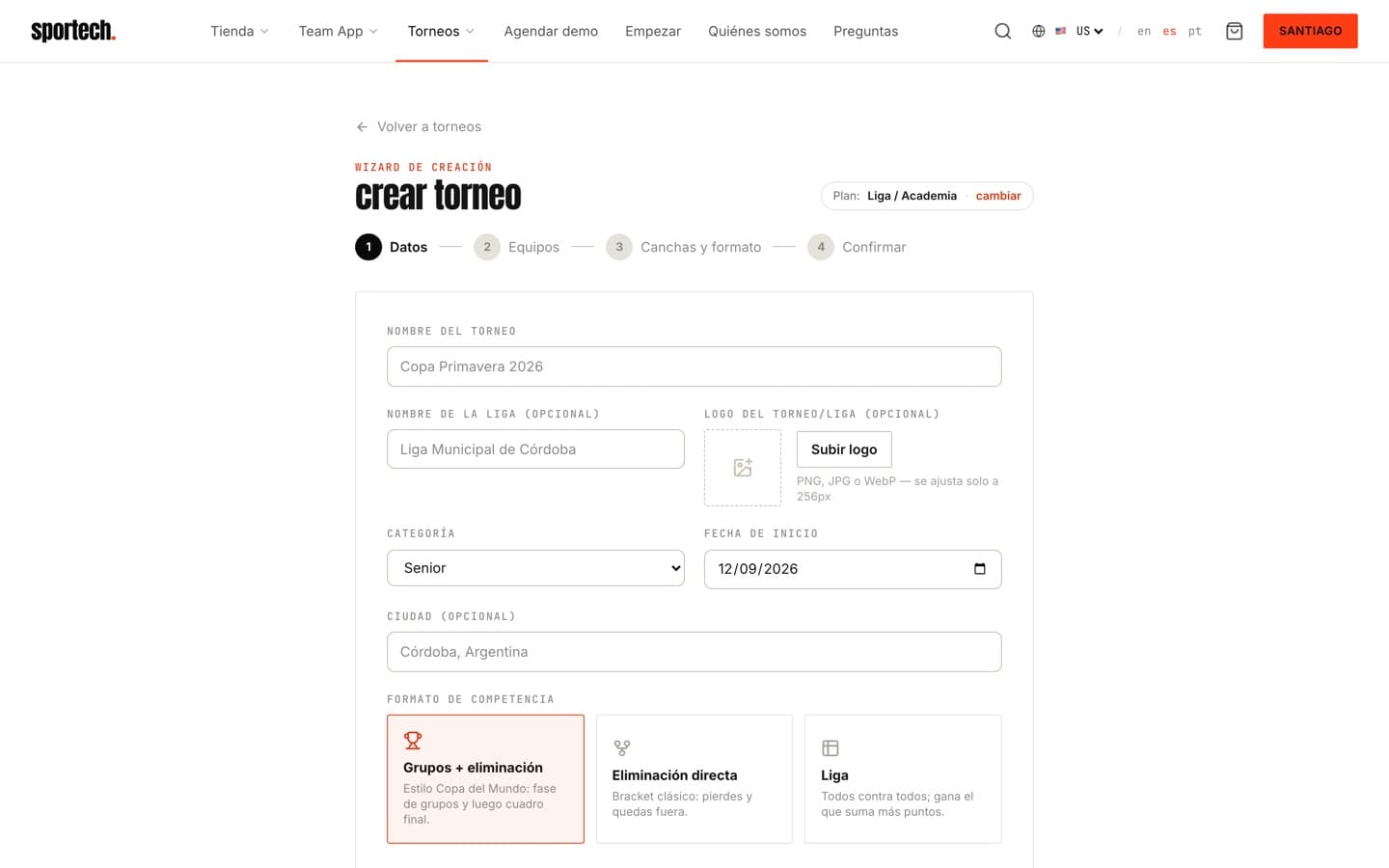 Torneos — organiza tu torneo